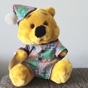 Best Made Toys Pooh Bear 12" Plush In Patchwork Pajamas Vintage Pre-owned  W/Tag